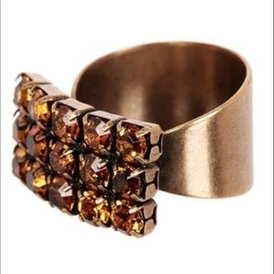 COPY - Alex and Ani Gold Days Glam Ring Topaz